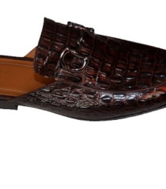 Italian Crocodile leather skin Half shoes