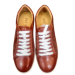 Joly One Brown Leather White Sole Sneakers