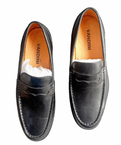 Vandini Leather Black Loafers Shoe - Image 3