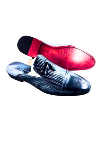 July One Dotted and Plane Leather Half Shoe