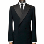 Double-Breasted Black Tux Suit