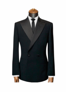 Double-Breasted Black Tux Suit